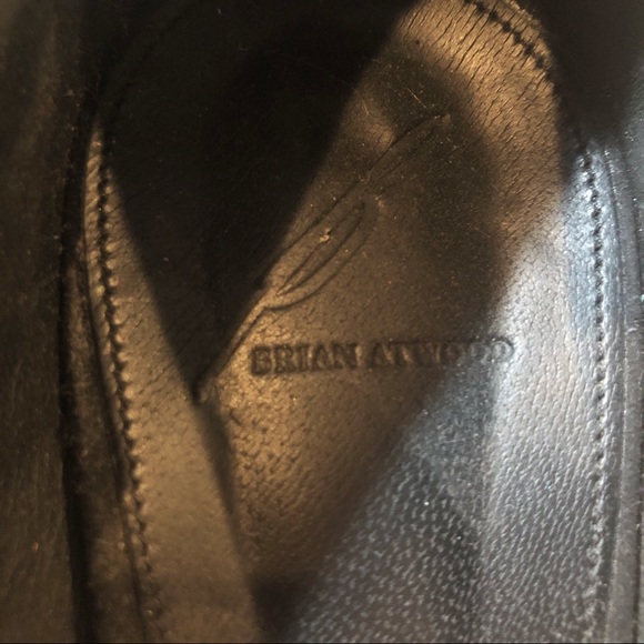 Brian Atwood black Petisca stacked heel size 9 - Picture 3 of 8